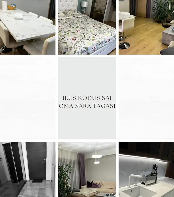 Kodu sai oma sära tagasi: söögilaud, magamistuba, elutuba, esik ja köök